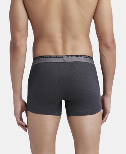 Jockey US60 Men's Super Combed Cotton Elastane Stretch Solid Trunk with Ultrasoft Waistband