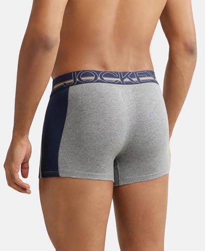 Jockey US21 Men's Super Combed Cotton Elastane Stretch Solid Trunk with Ultrasoft Waistband