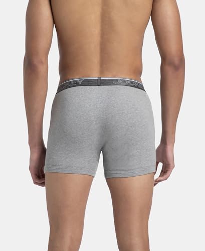 Jockey 8009 Men's Super Combed Cotton Rib Solid Boxer Brief with Ultrasoft Waistband (Pack of 3)