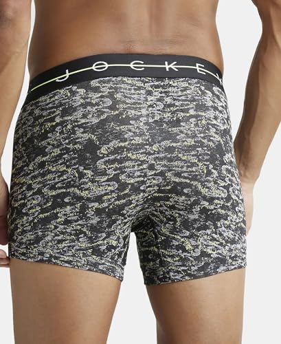 Jockey NY02 Men's Super Combed Cotton Elastane Stretch Printed Trunk with Ultrasoft Waistband (Prints May Vary)