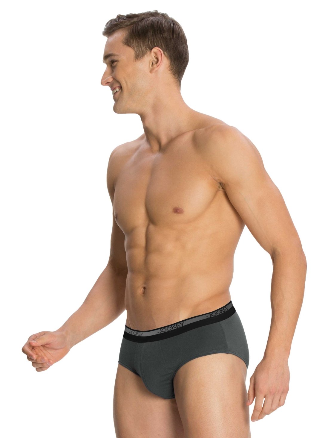 Jockey 8037 Men's Super Combed Cotton Solid Brief with Ultrasoft Waistband (Pack of 2)