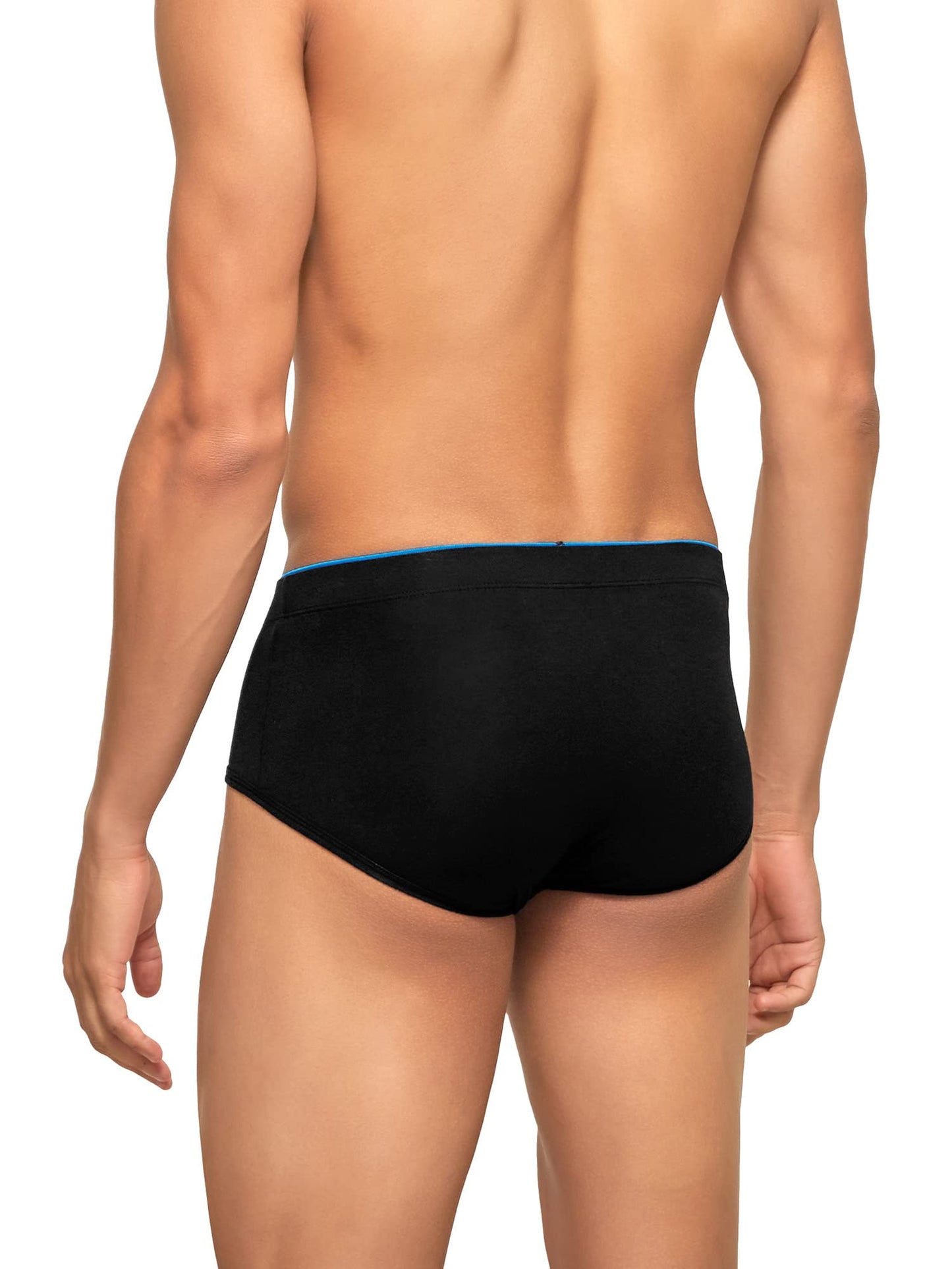 XYXX Men's Uno Micromodal Regular Fit Solid Antimicrobial Briefs with No Marks Waistband (Pack of 2)