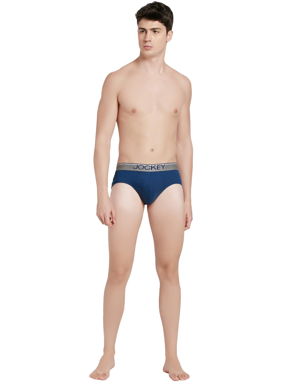 Jockey 8037 Men's Super Combed Cotton Solid Brief with Ultrasoft Waistband (Pack of 2)