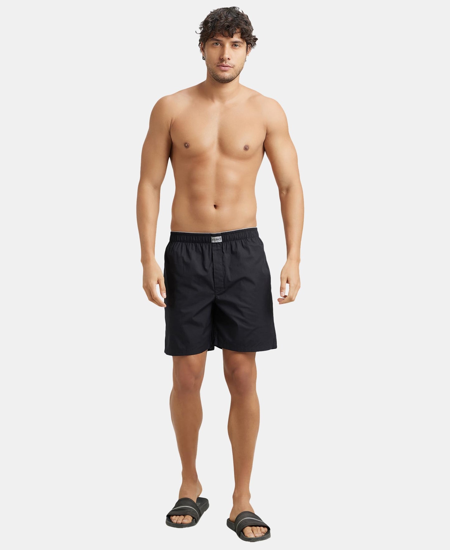 Jockey MC10 Men's Super Combed Mercerized Cotton Woven Fabric Boxer Shorts