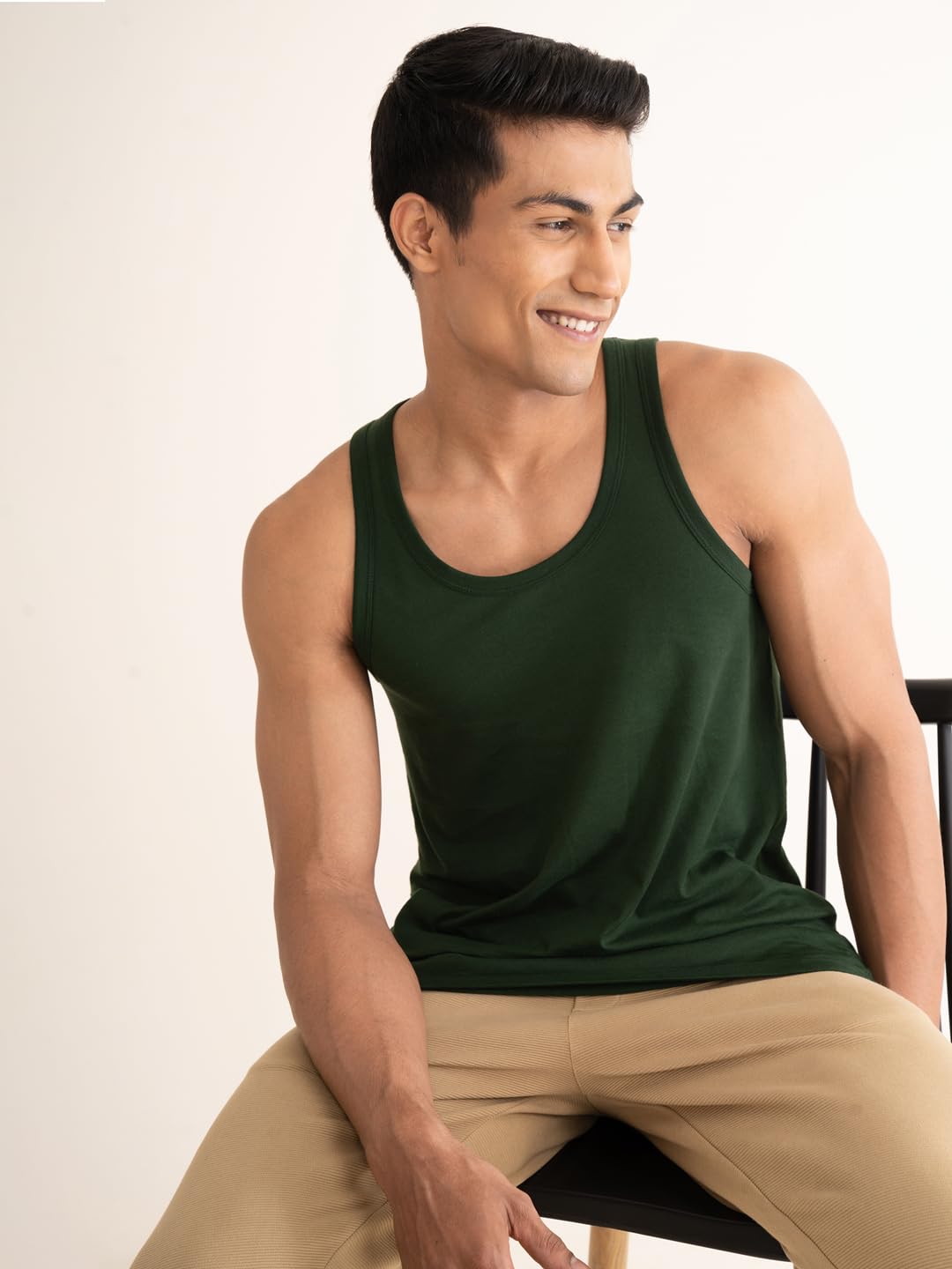 DAMENSCH Neo-Cotton Round Neck Vest for Man, Anti-Bacterial, Shape Retaining Vest, 100% Cotton Banyan for Men, Buttery Soft Inner Baniyan
