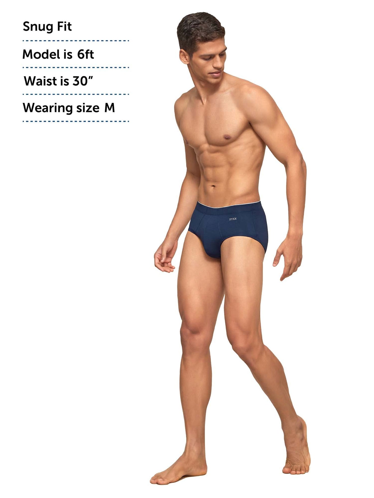 XYXX Men's Uno Micromodal Regular Fit Solid Antimicrobial Briefs with No Marks Waistband (Pack of 2)