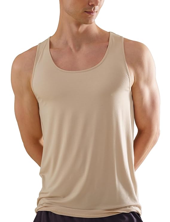 DAMENSCH Neo-Skin Round Neck Vest, Anti-Bacterial, Thermoregulating, Bamboo Spandex Shape Retaining Baniyan for Man, Soft and Sustainable Inner for Men