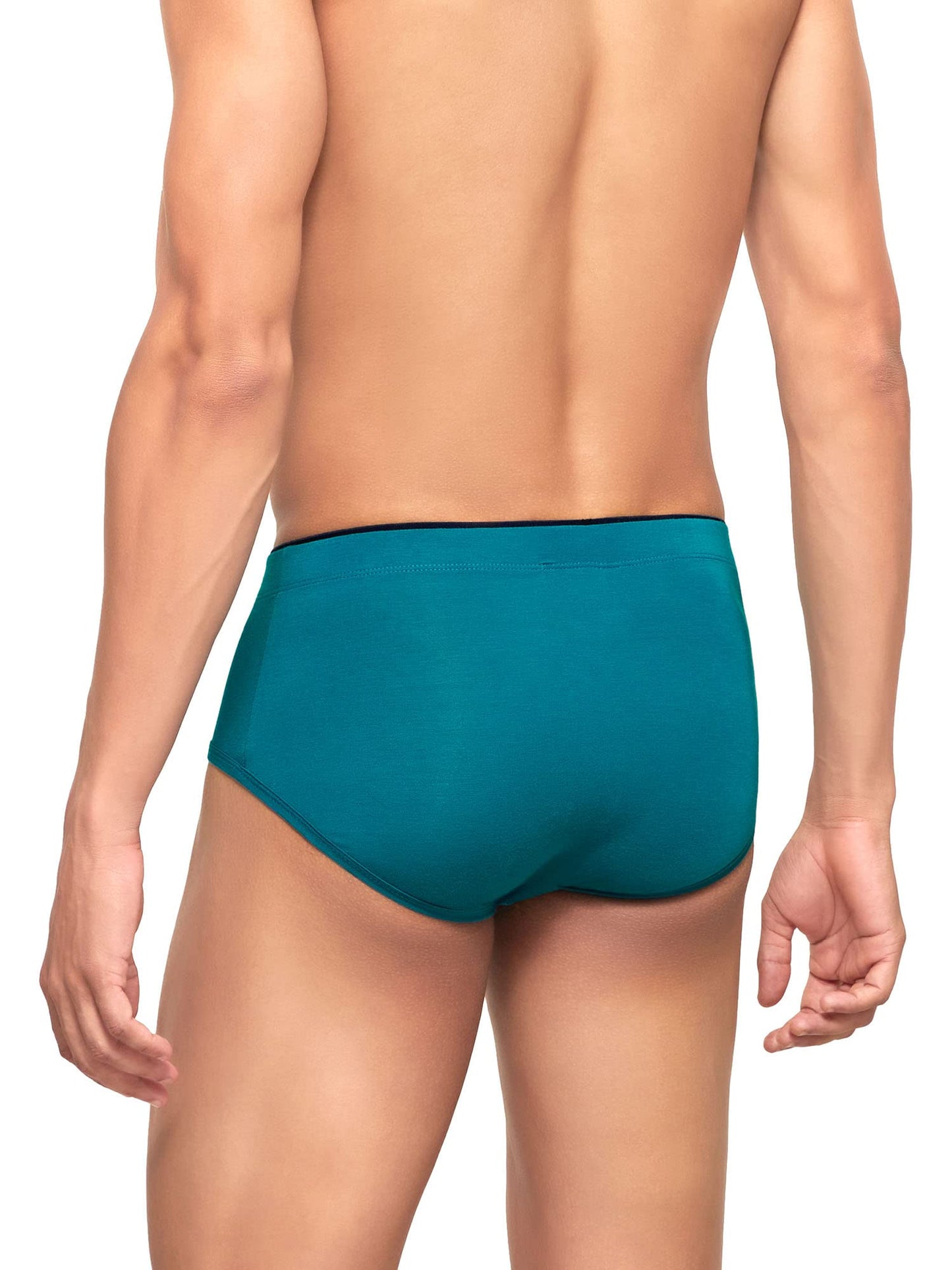 XYXX Men's Uno Micromodal Regular Fit Solid Antimicrobial Briefs with No Marks Waistband (Pack of 2)