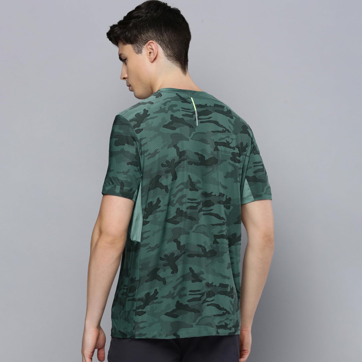 Sporto Men's Instacool Printed Jersey Tee with Side Mesh