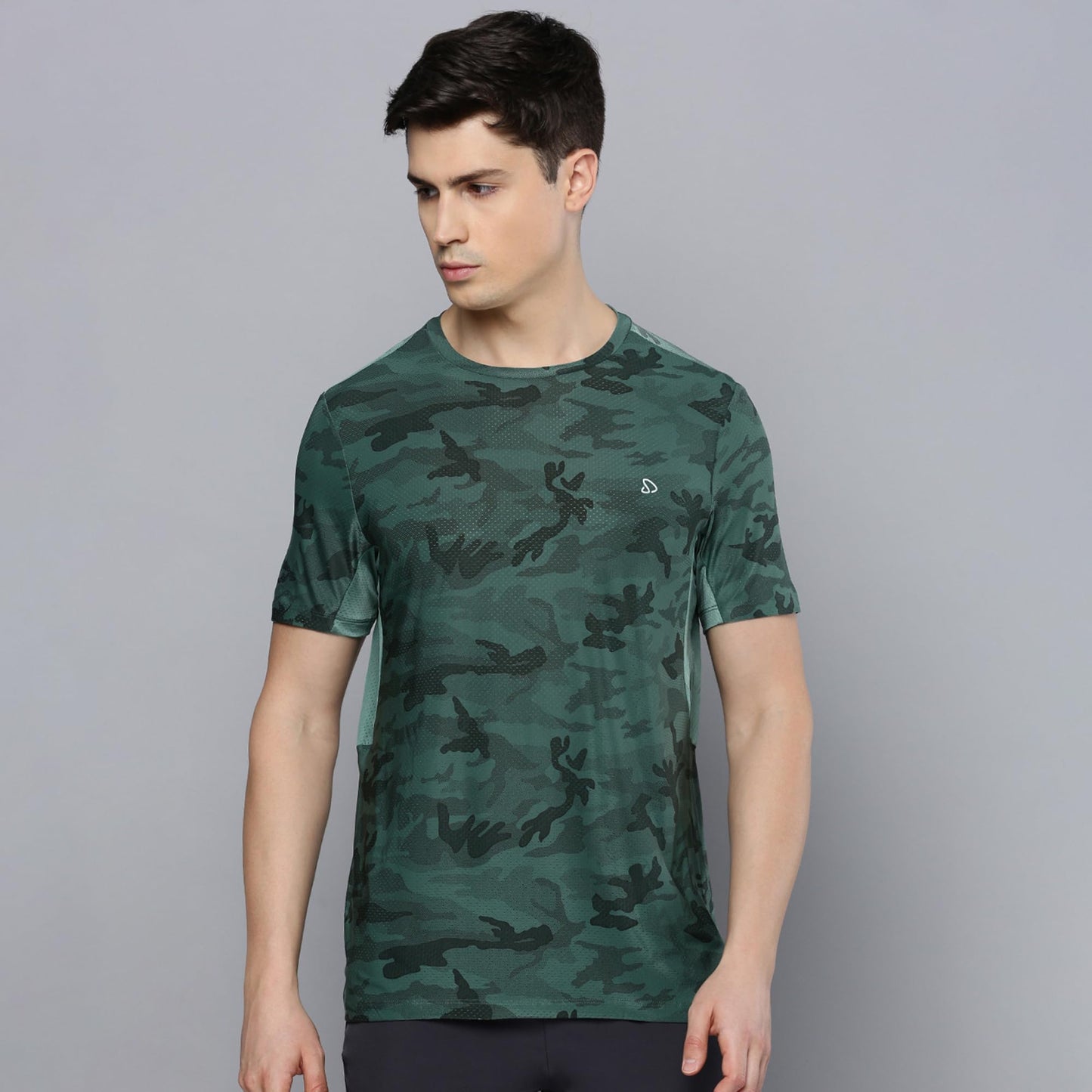 Sporto Men's Instacool Printed Jersey Tee with Side Mesh