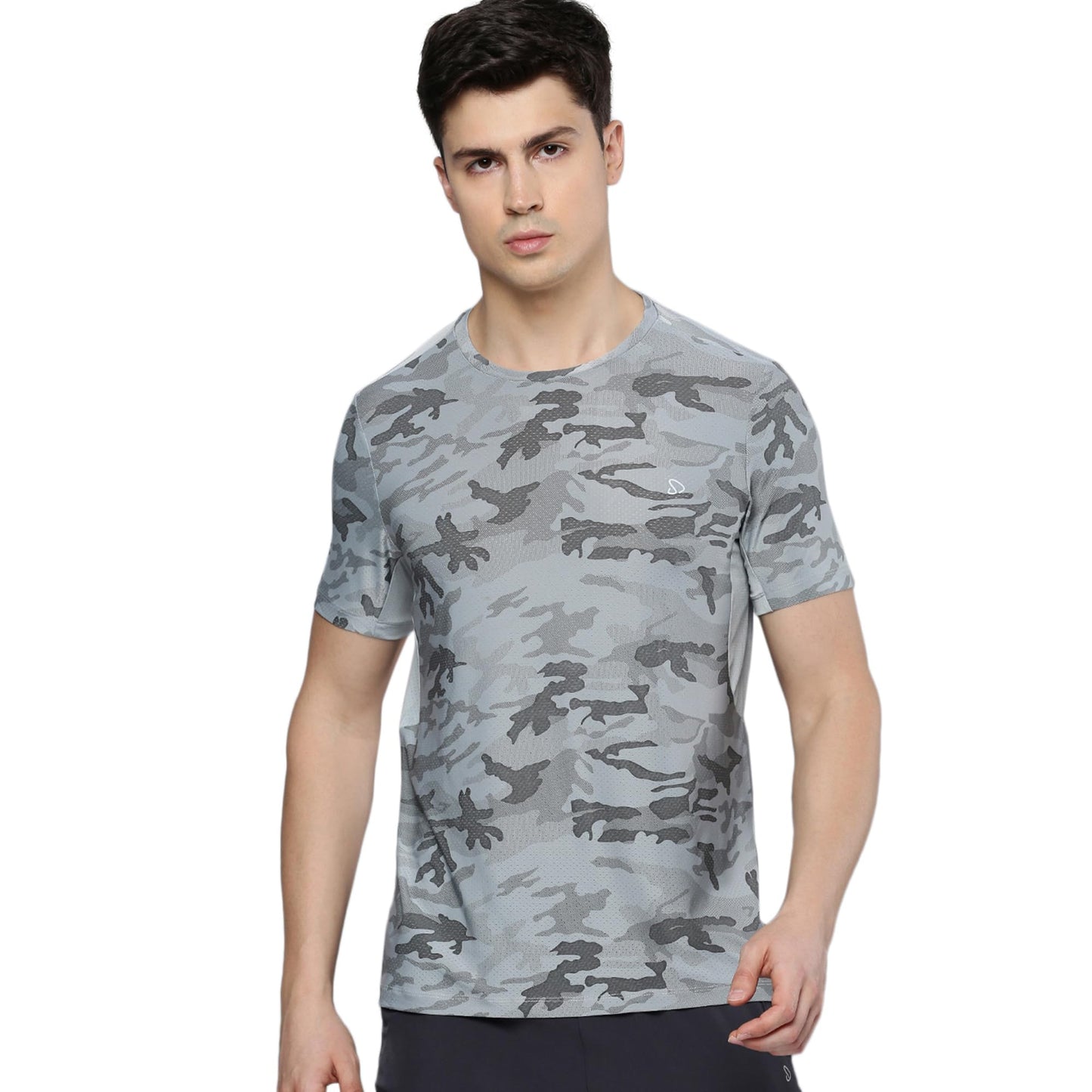 Sporto Men's Instacool Printed Jersey Tee with Side Mesh