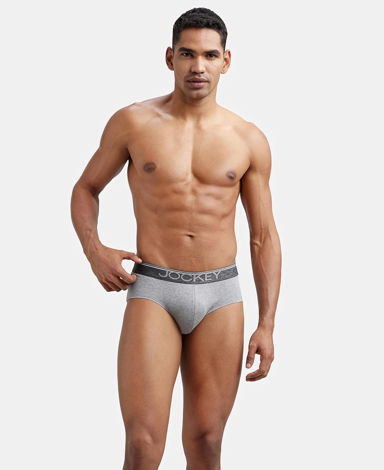 Jockey 8037 Men's Super Combed Cotton Solid Brief with Ultrasoft Waistband (Pack of 2)