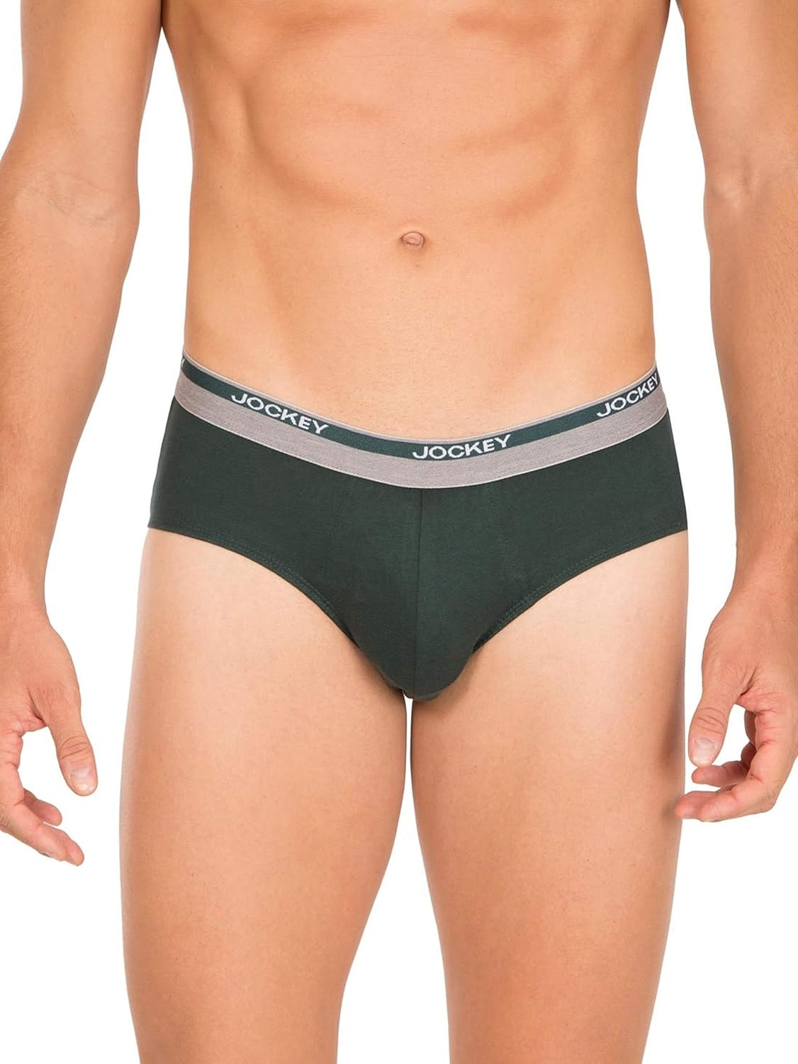 Jockey 8037 Men's Super Combed Cotton Solid Brief with Ultrasoft Waistband (Pack of 2)