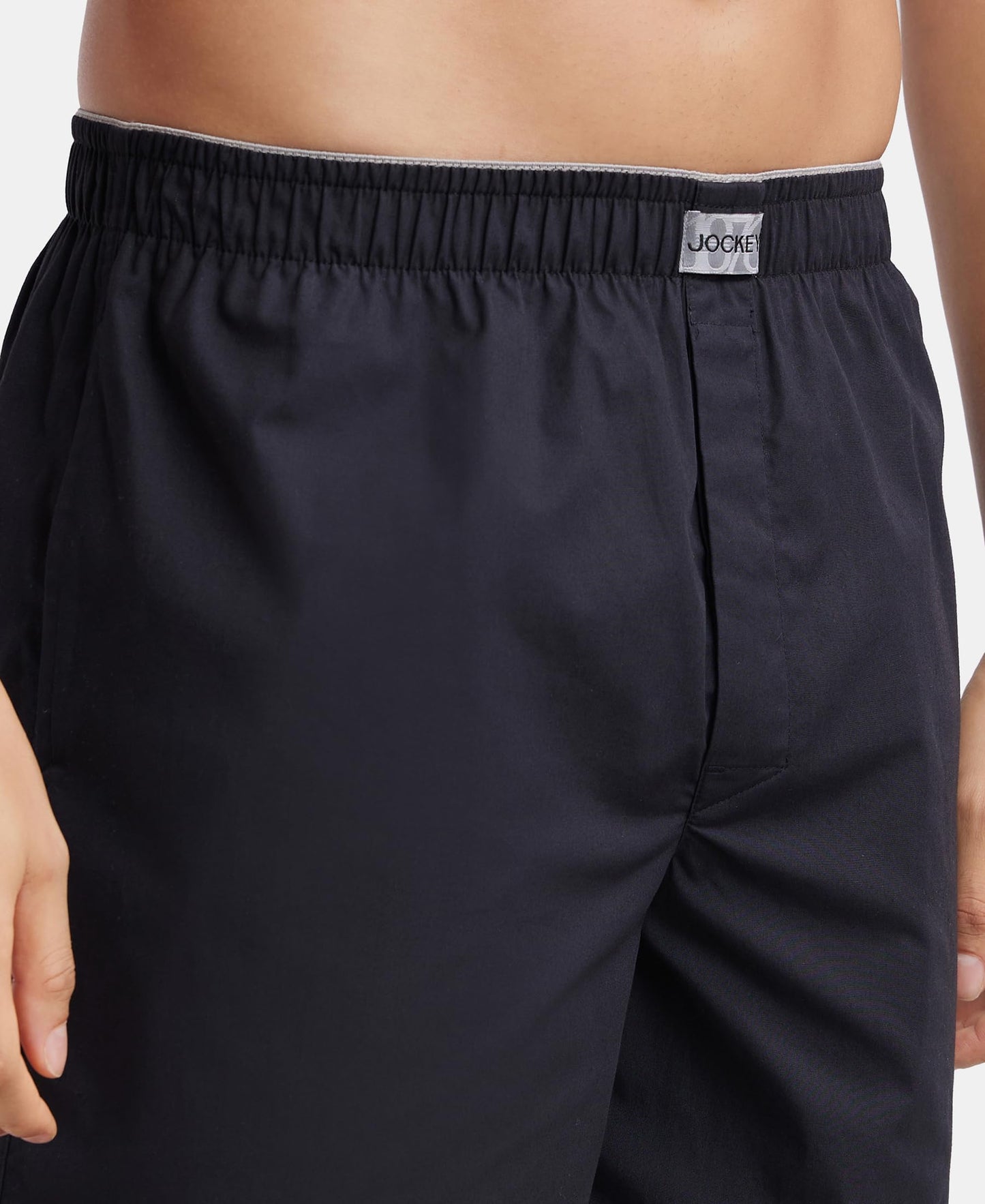 Jockey MC10 Men's Super Combed Mercerized Cotton Woven Fabric Boxer Shorts