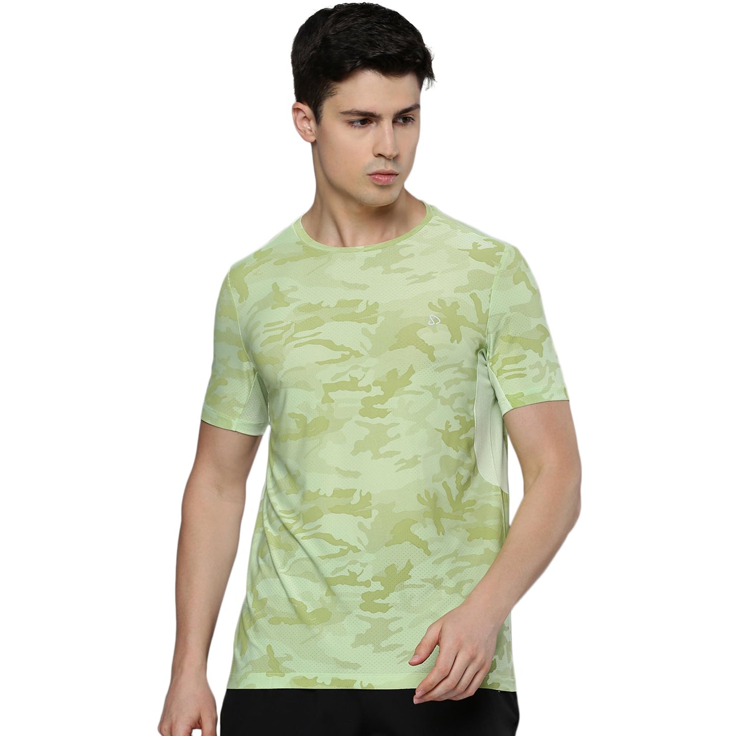 Sporto Men's Instacool Printed Jersey Tee with Side Mesh