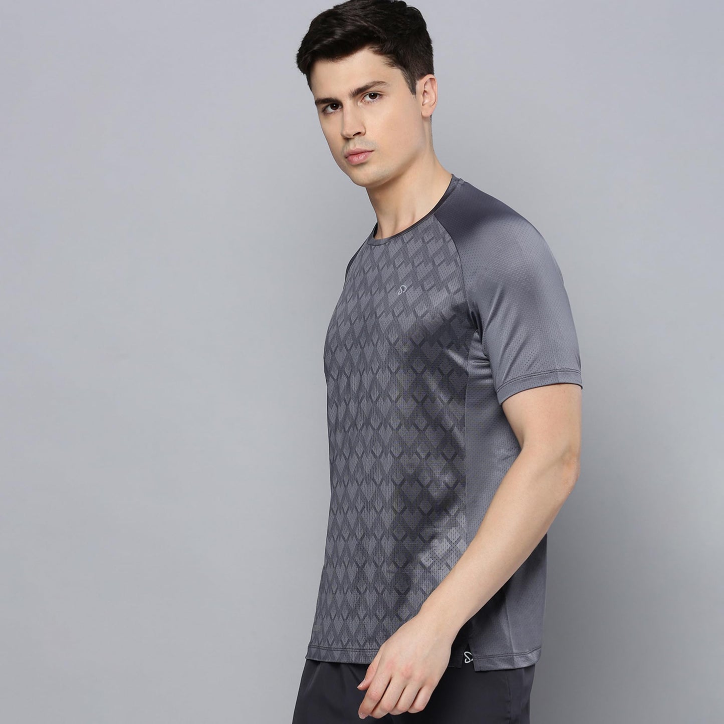 Sporto Men's Instacool Printed Jersey Tee with Side Mesh