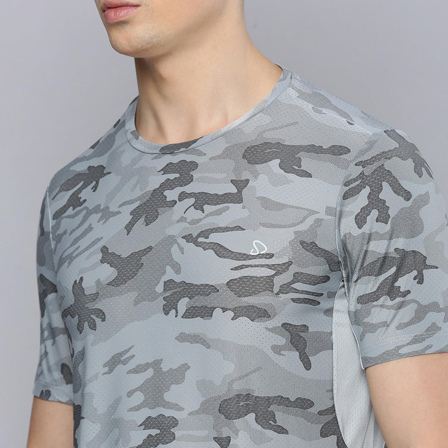 Sporto Men's Instacool Printed Jersey Tee with Side Mesh