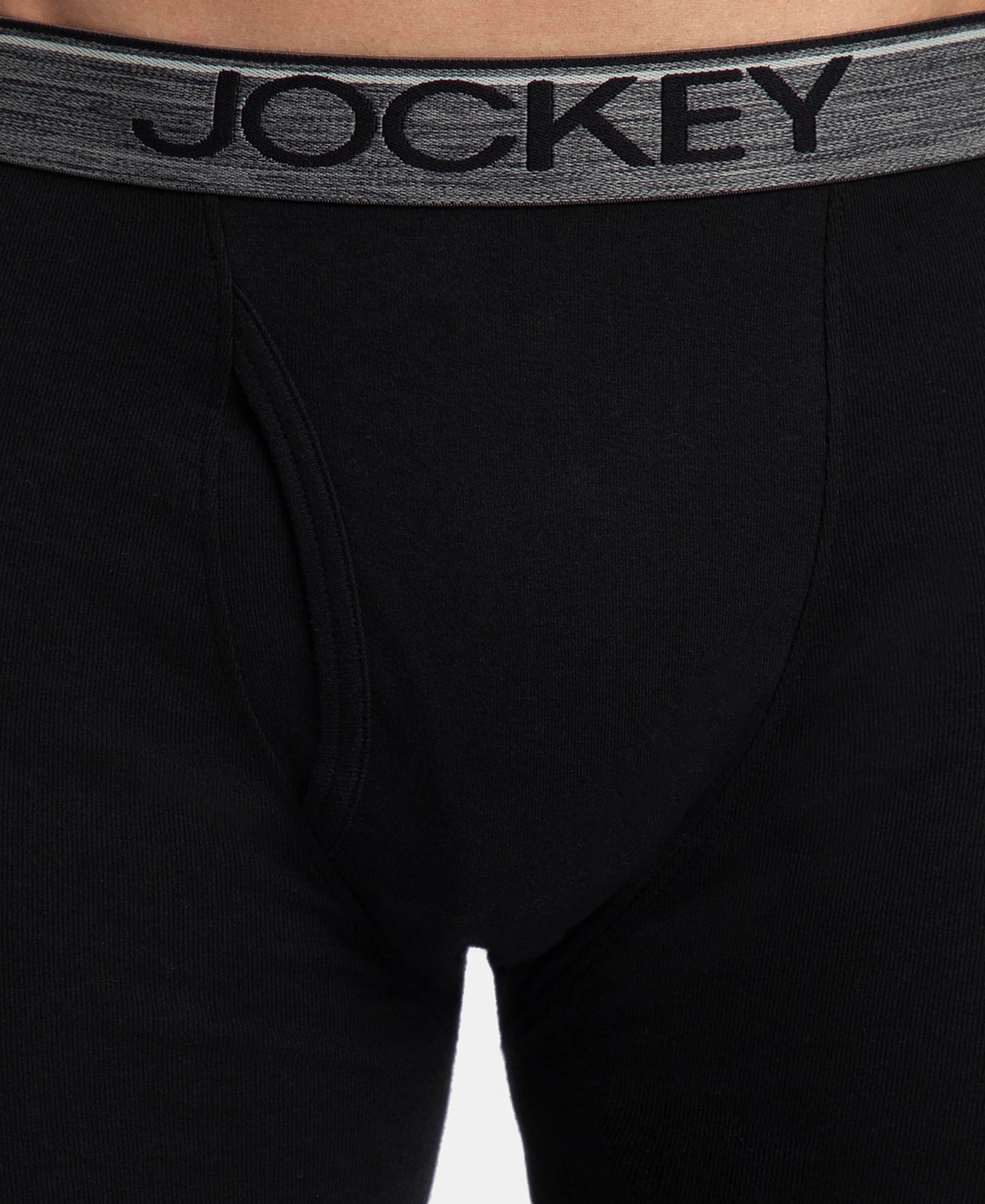Jockey 8009 Men's Super Combed Cotton Rib Solid Boxer Brief with Ultrasoft Waistband (Pack of 3)