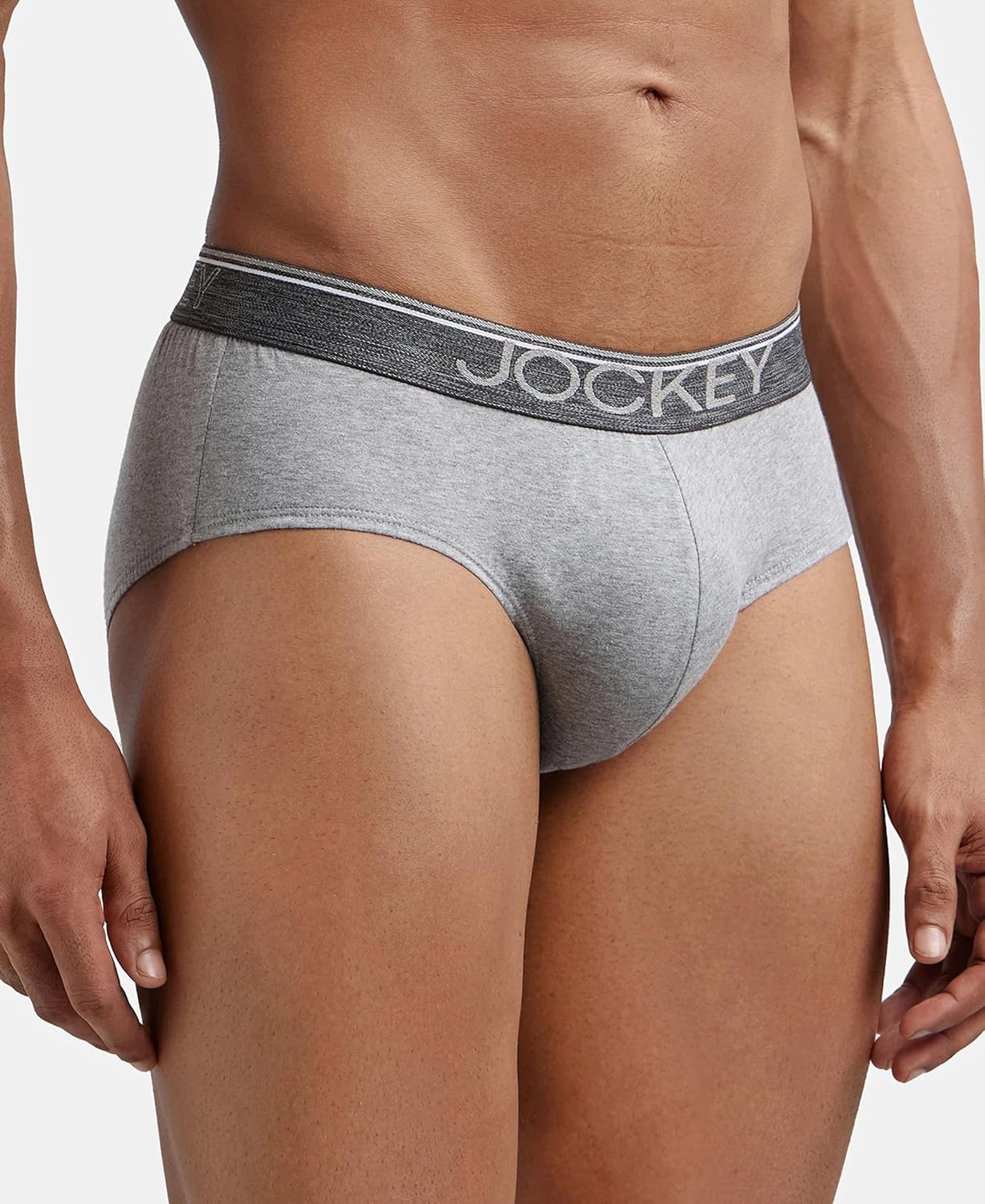 Jockey 8037 Men's Super Combed Cotton Solid Brief with Ultrasoft Waistband (Pack of 2)
