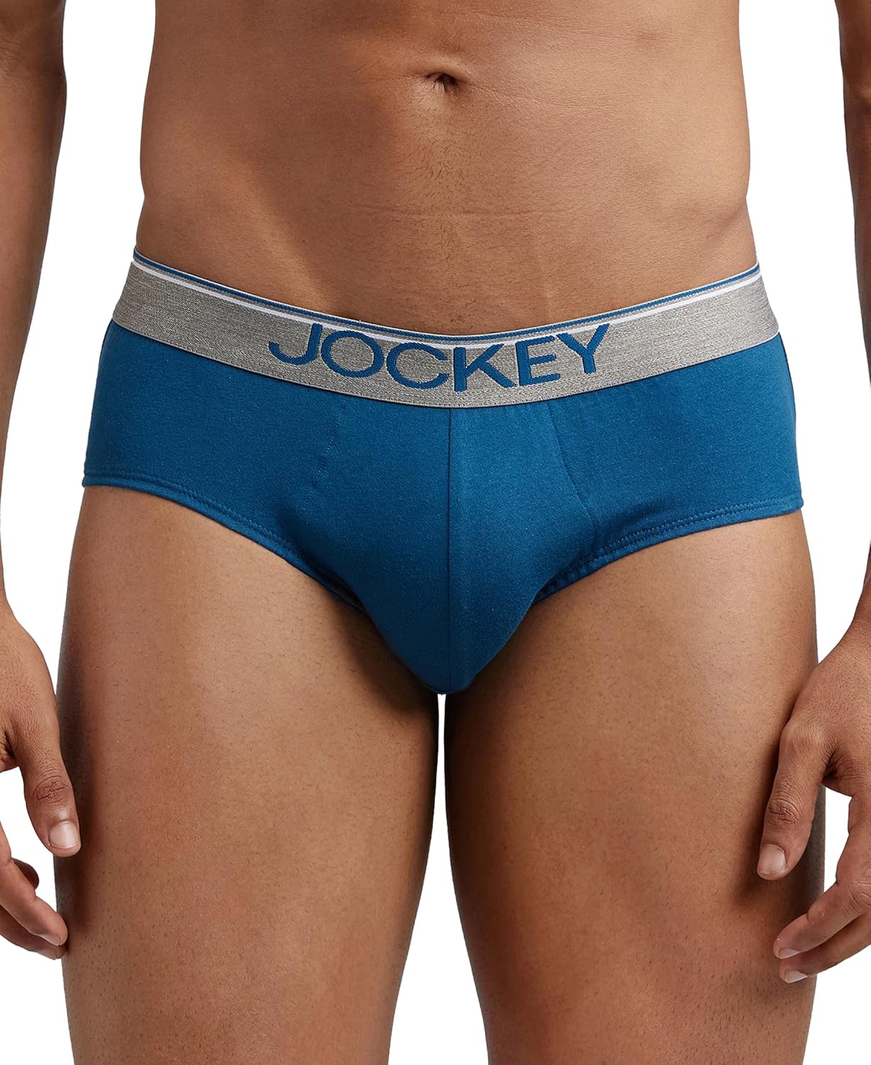 Jockey 8037 Men's Super Combed Cotton Solid Brief with Ultrasoft Waistband (Pack of 2)