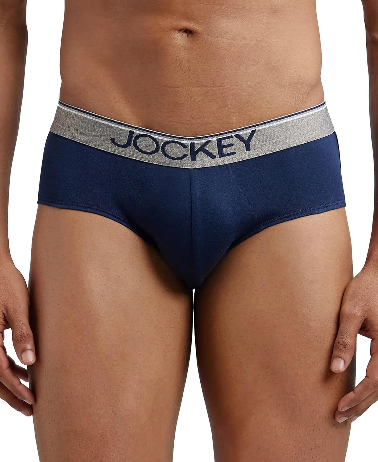 Jockey 8037 Men's Super Combed Cotton Solid Brief with Ultrasoft Waistband (Pack of 2)