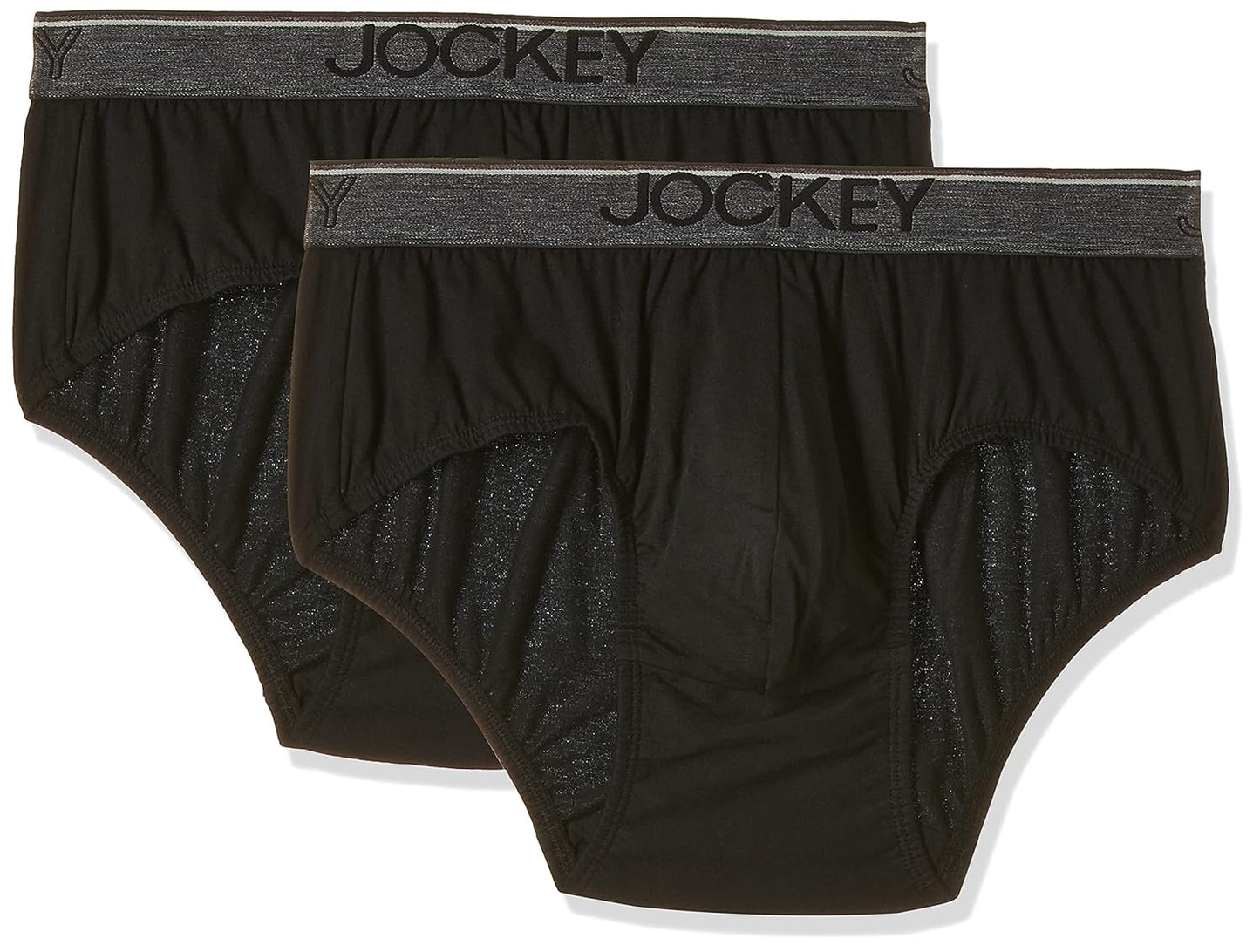 Jockey 8037 Men's Super Combed Cotton Solid Brief with Ultrasoft Waistband (Pack of 2)