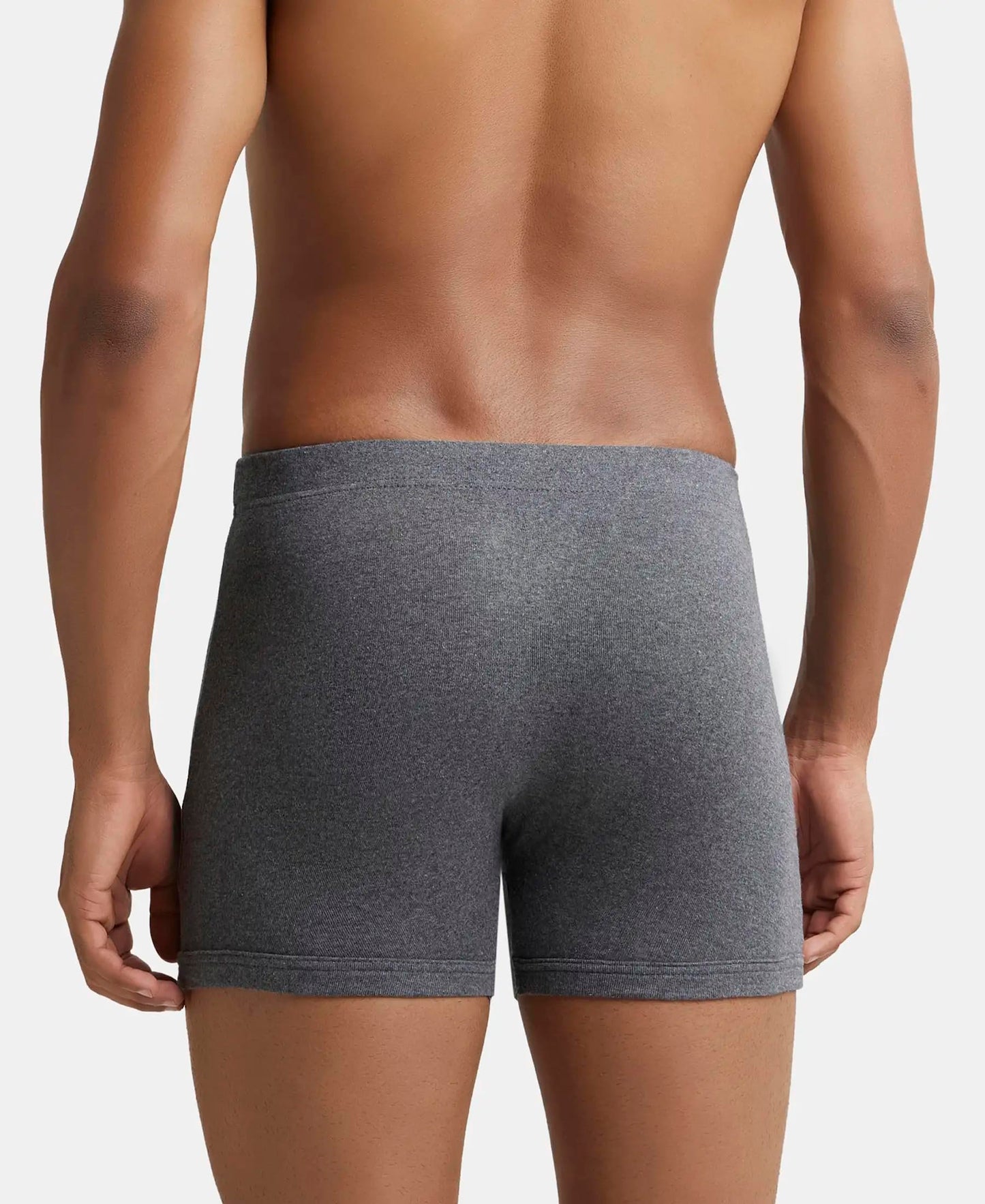 Jockey 8008 Men's Super Combed Cotton Rib Solid Boxer Brief with Ultrasoft Concealed Waistband (Pack of 3)