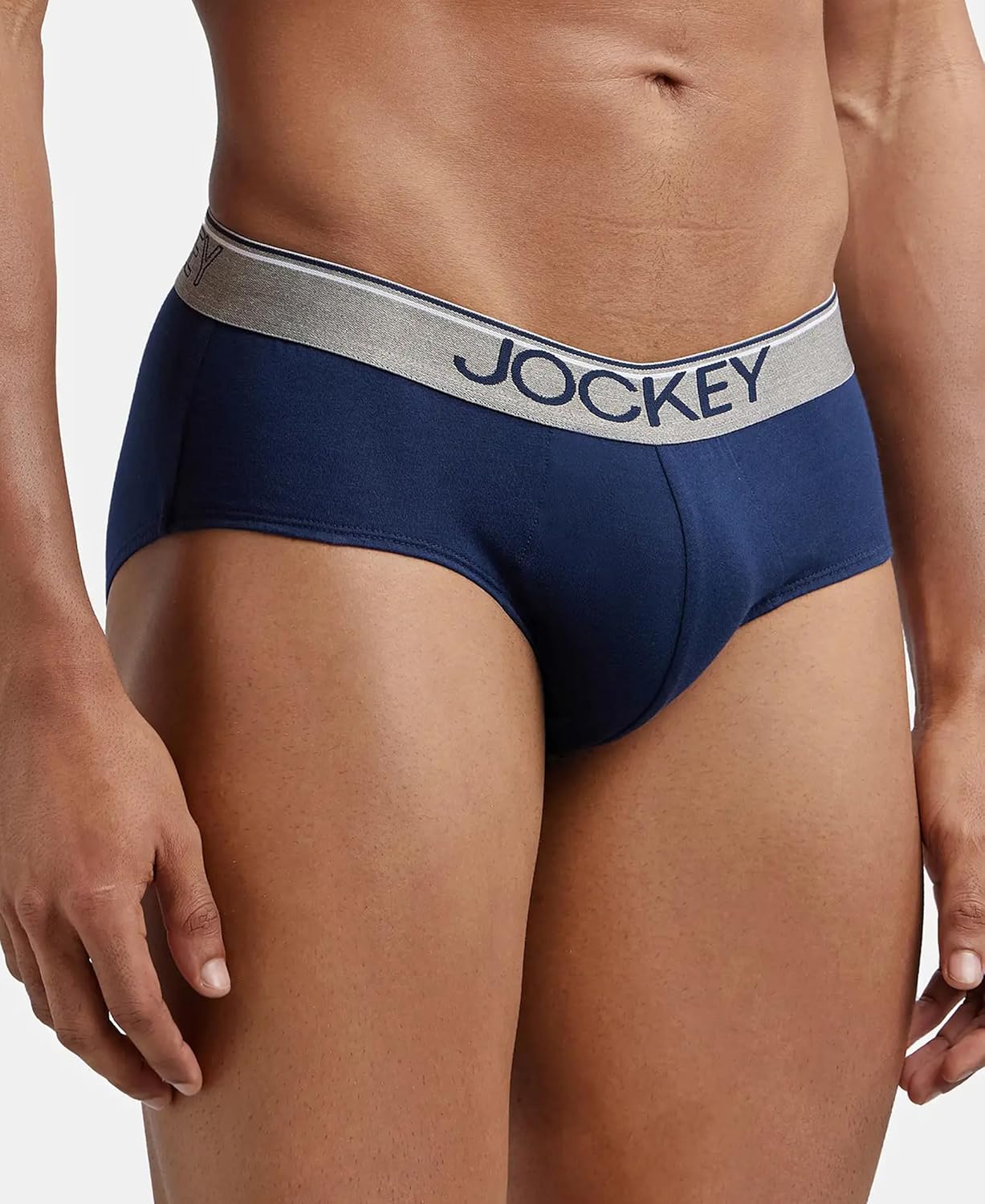 Jockey 8037 Men's Super Combed Cotton Solid Brief with Ultrasoft Waistband (Pack of 2)