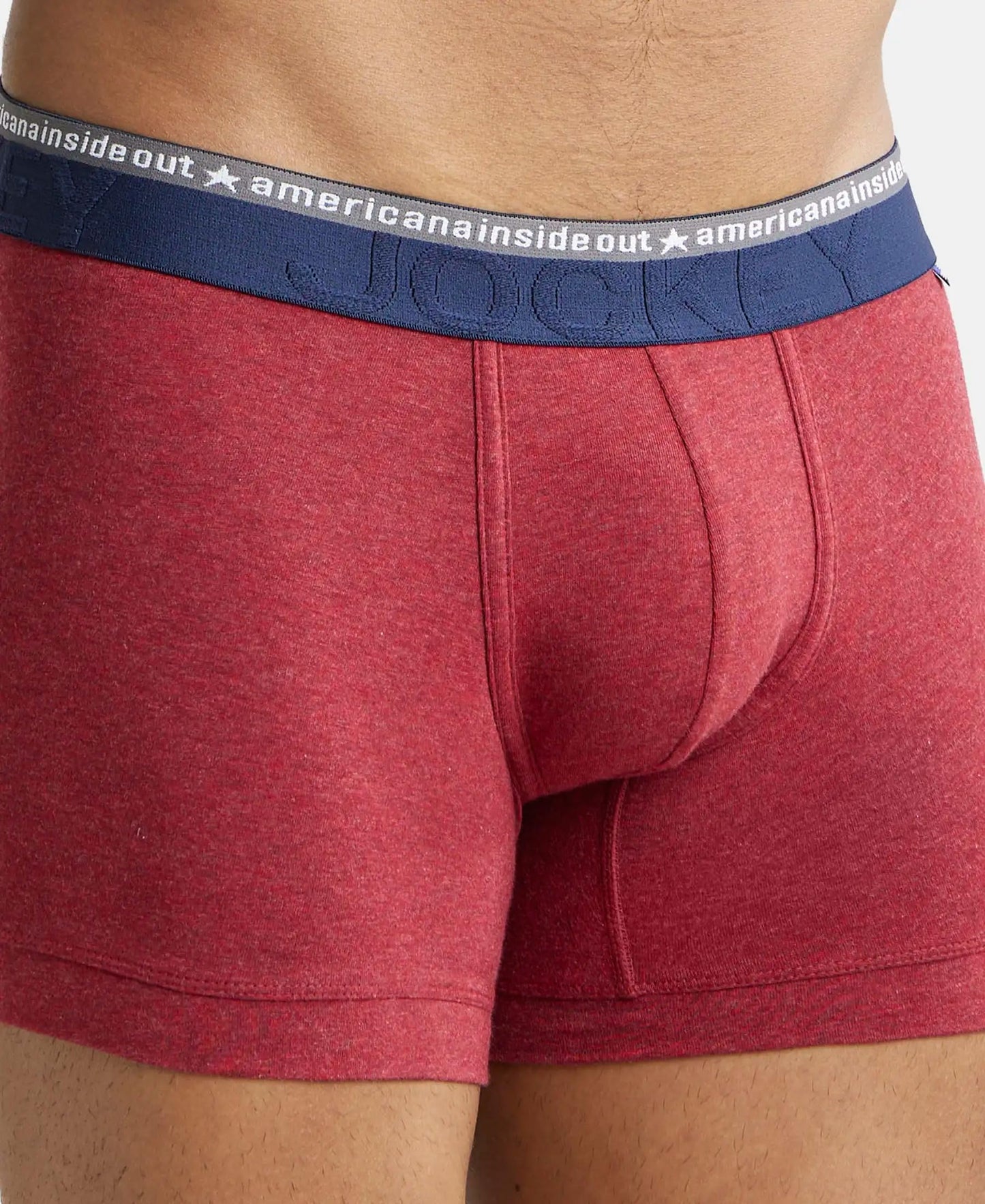 Jockey US60 Men's Super Combed Cotton Elastane Stretch Solid Trunk with Ultrasoft Waistband