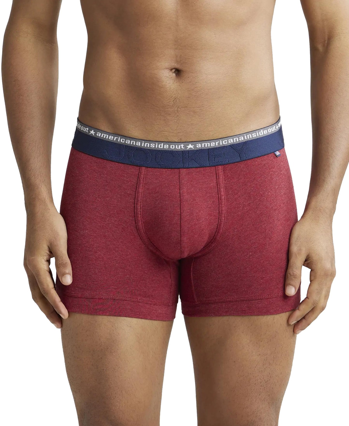 Jockey US60 Men's Super Combed Cotton Elastane Stretch Solid Trunk with Ultrasoft Waistband