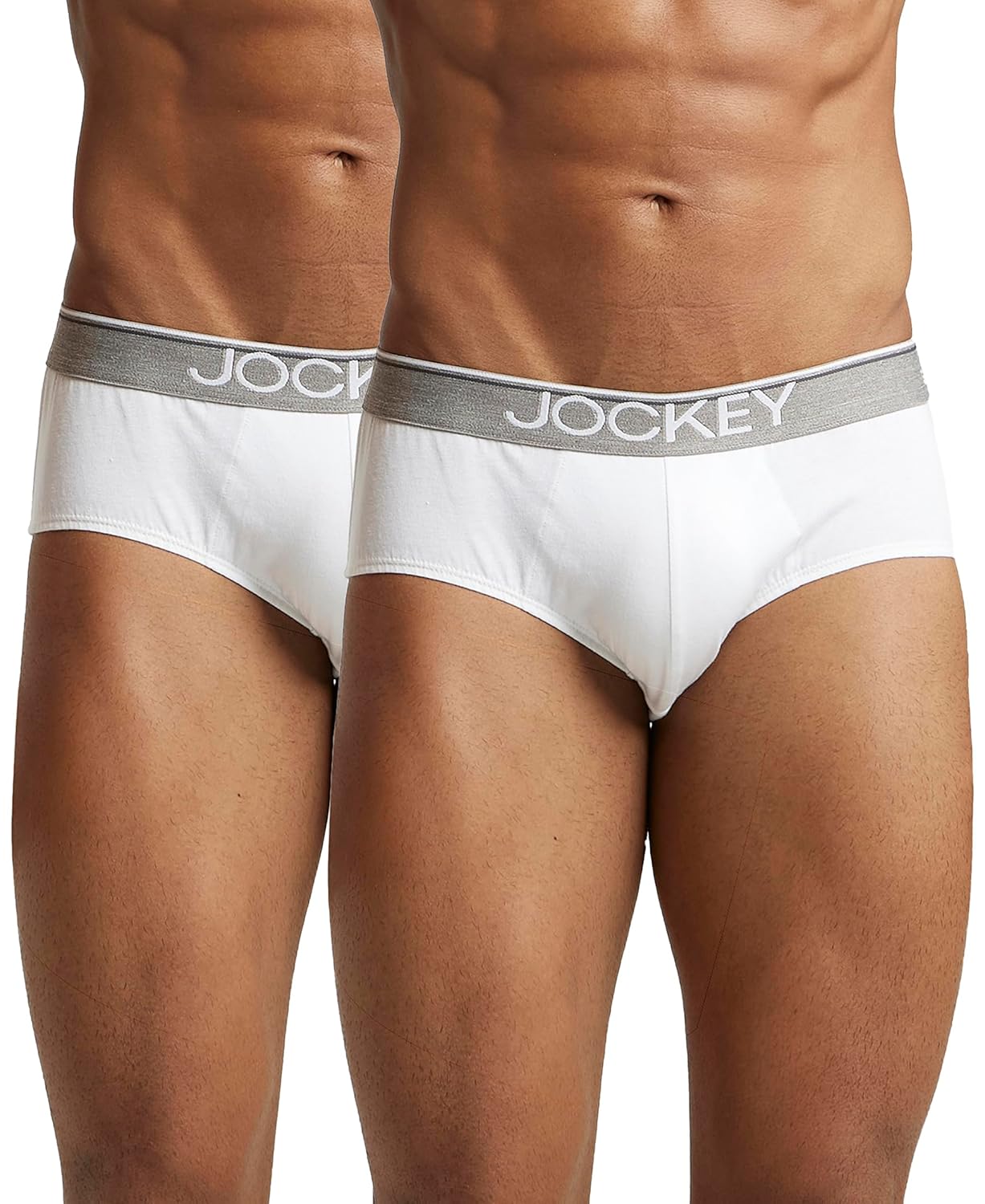 Jockey 8037 Men's Super Combed Cotton Solid Brief with Ultrasoft Waistband (Pack of 2)
