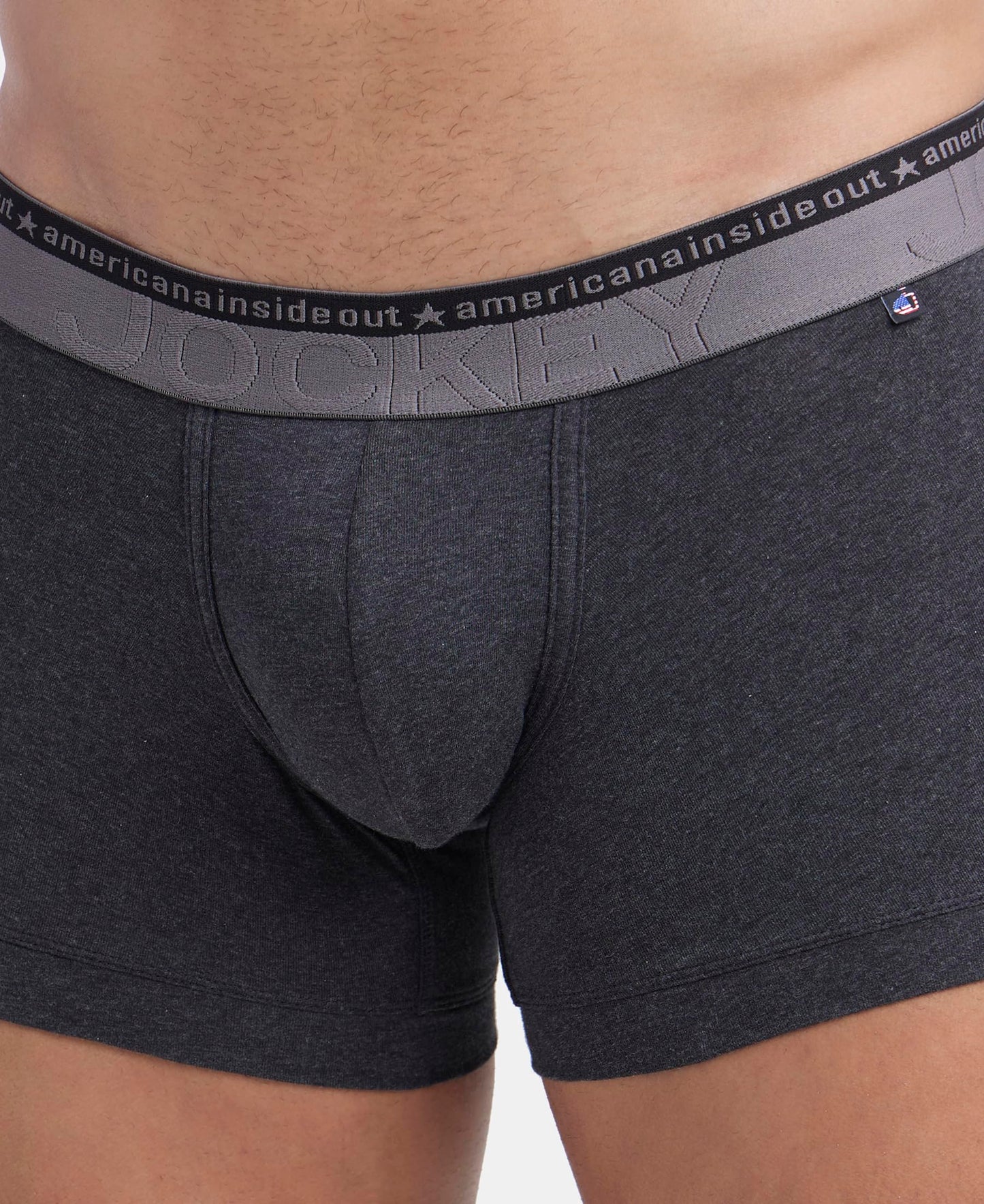 Jockey US60 Men's Super Combed Cotton Elastane Stretch Solid Trunk with Ultrasoft Waistband