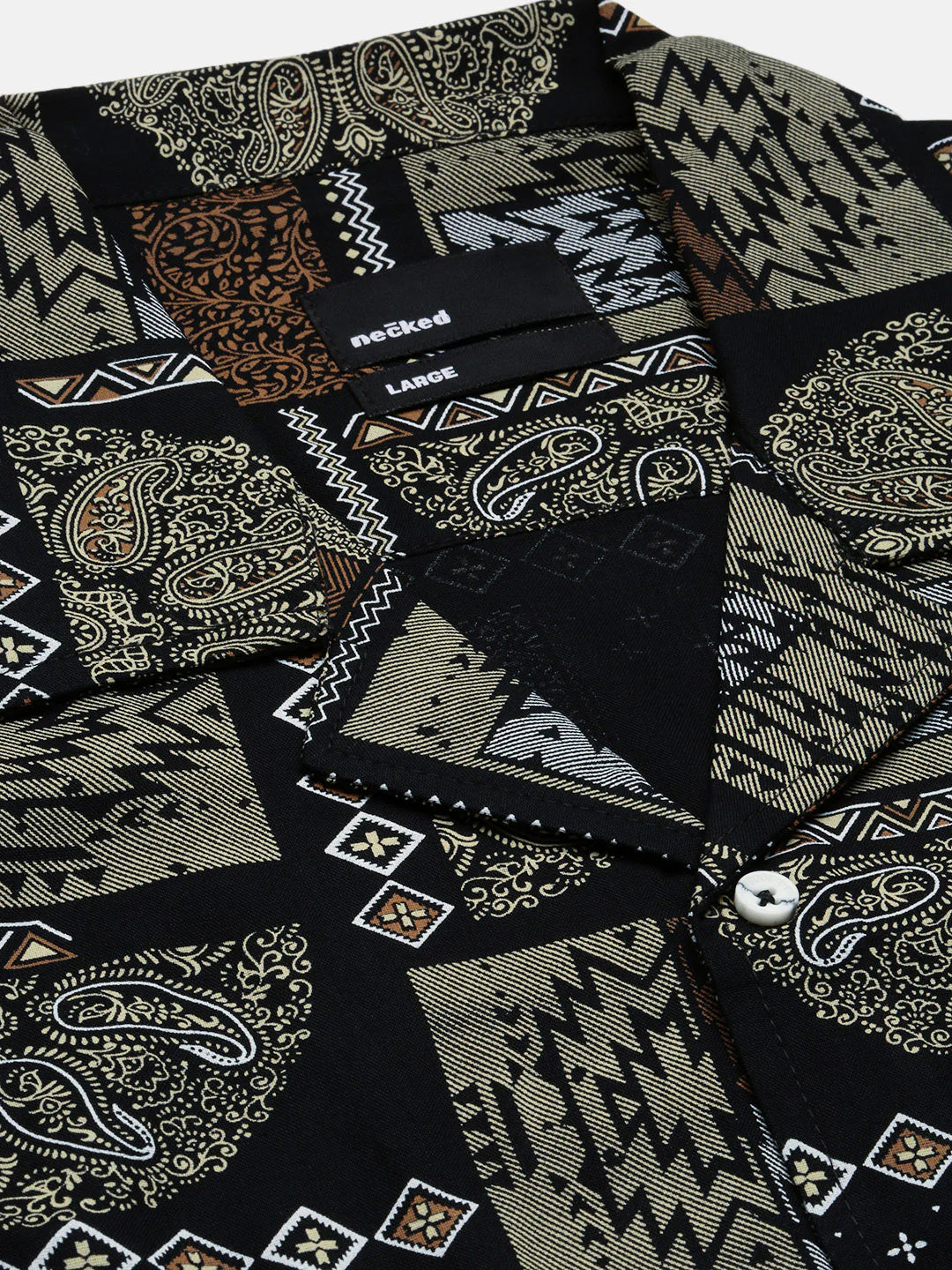 Necked Printed Regular Fit Co-Ords For Men’s