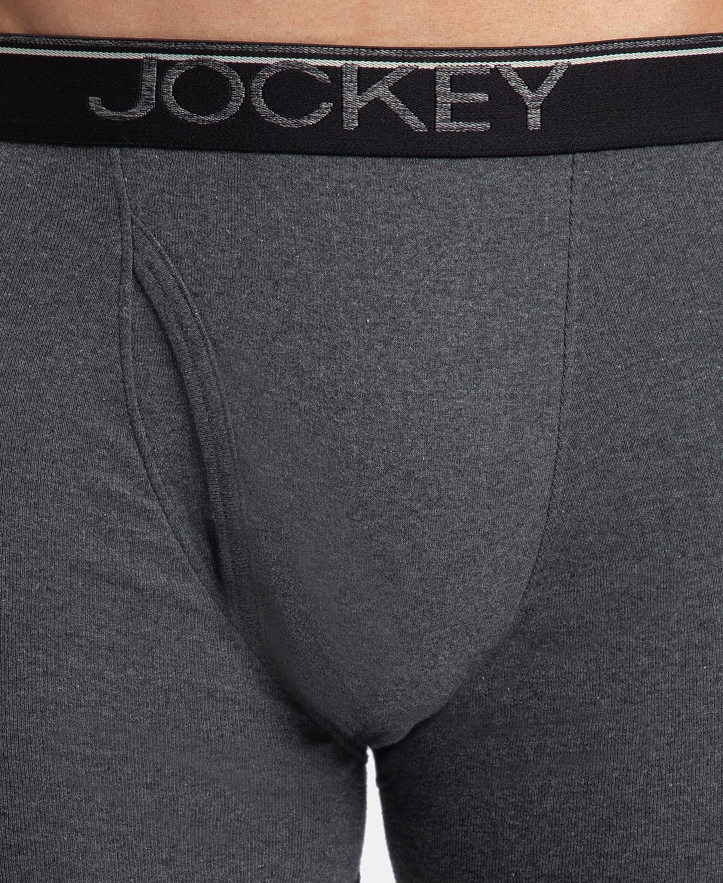 Jockey 8009 Men's Super Combed Cotton Rib Solid Boxer Brief with Ultrasoft Waistband (Pack of 3)