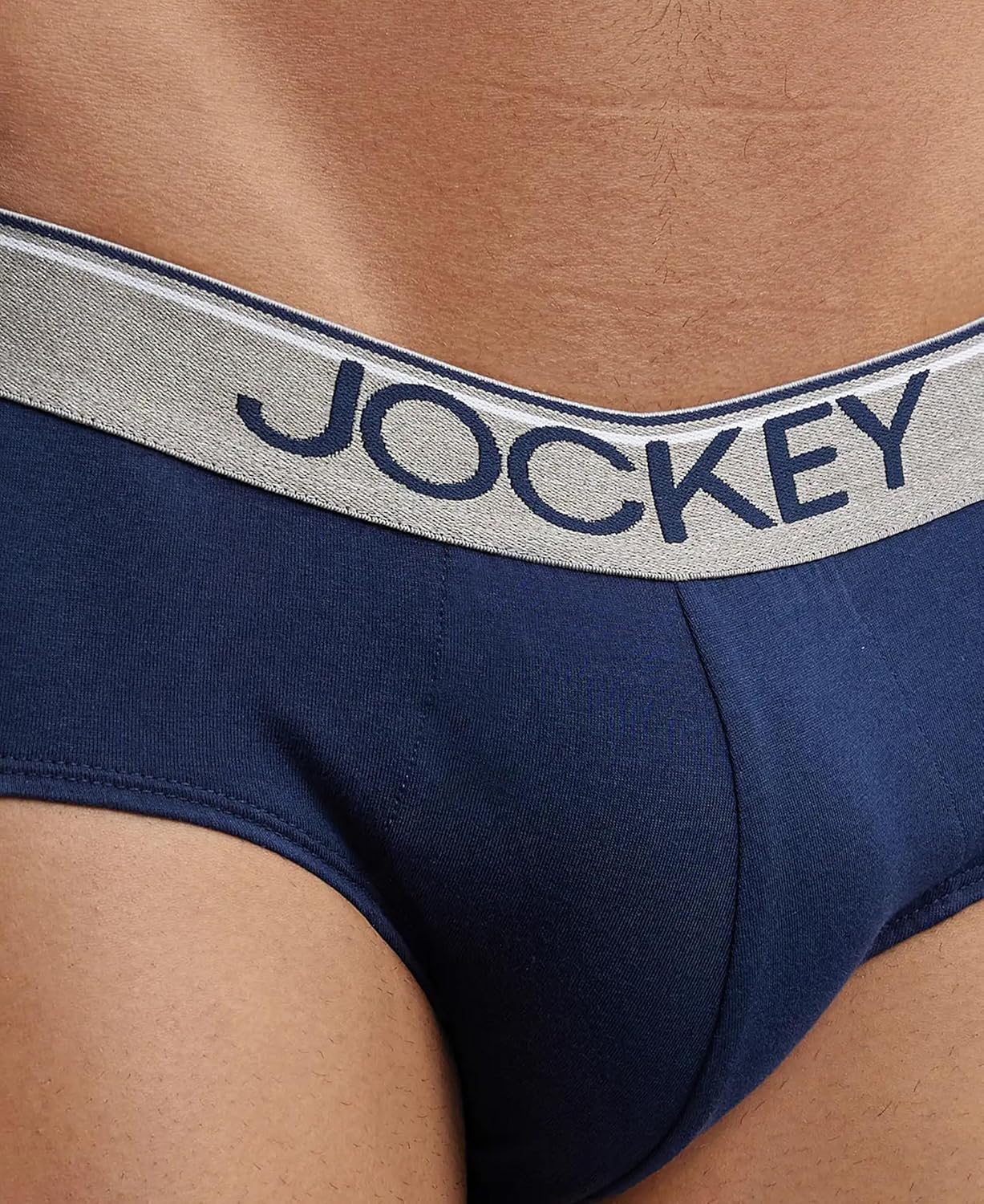 Jockey 8037 Men's Super Combed Cotton Solid Brief with Ultrasoft Waistband (Pack of 2)