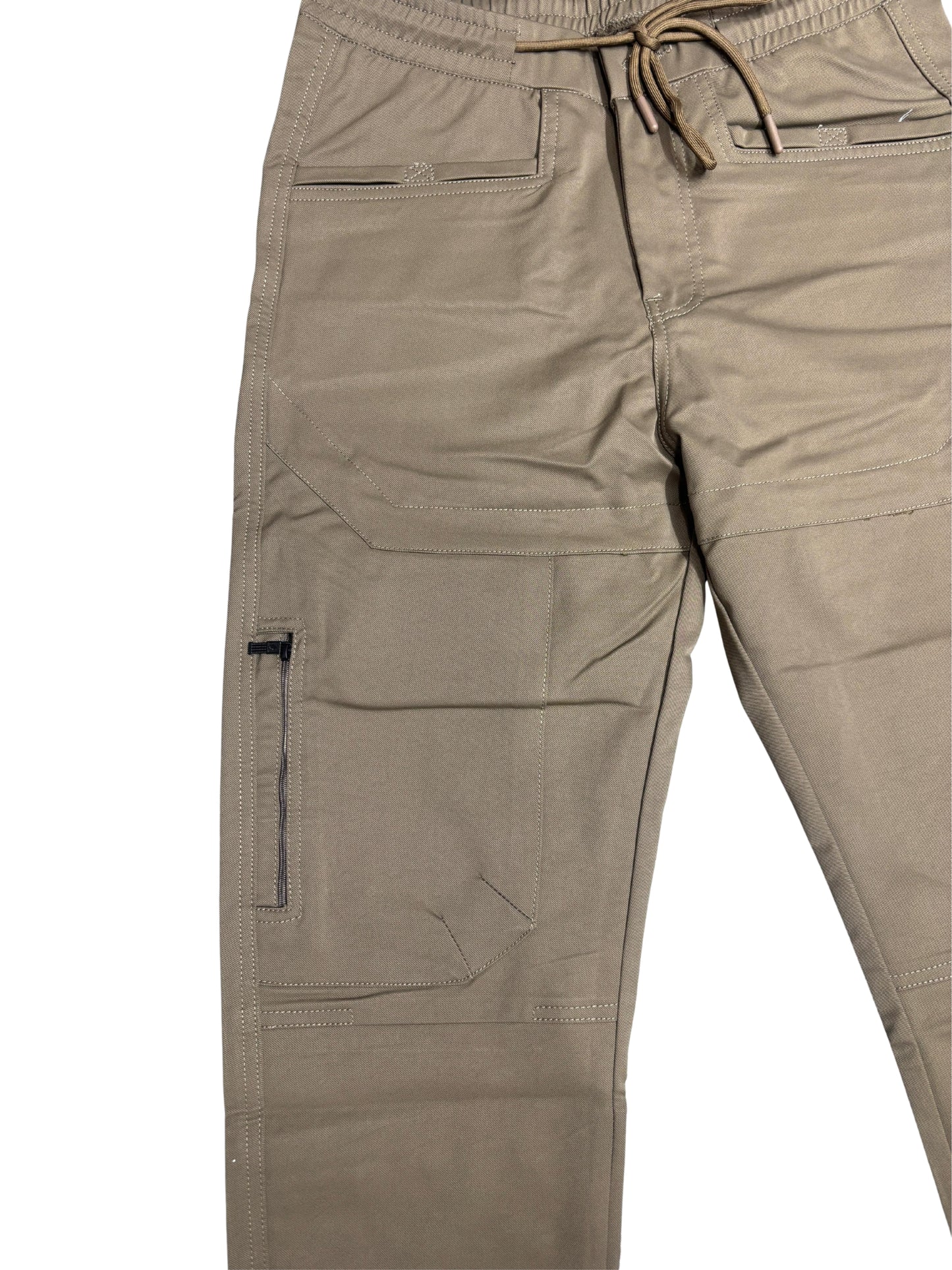 Men’s Tactical Utility Jogger Pants – Stretch Fit with Cargo Pockets & Drawstring Waist