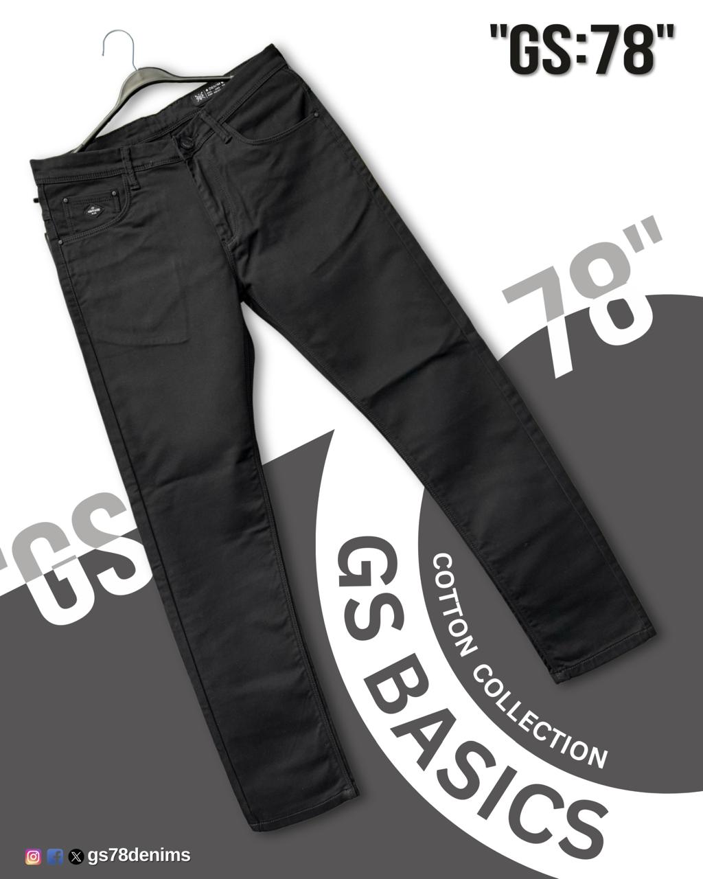 GS:78 Cotton Collection Men's Slim Fit Jeans – Available in 18 Colors