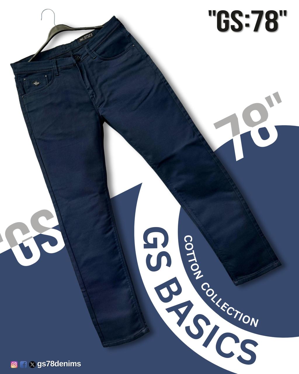 GS:78 Cotton Collection Men's Slim Fit Jeans – Available in 18 Colors