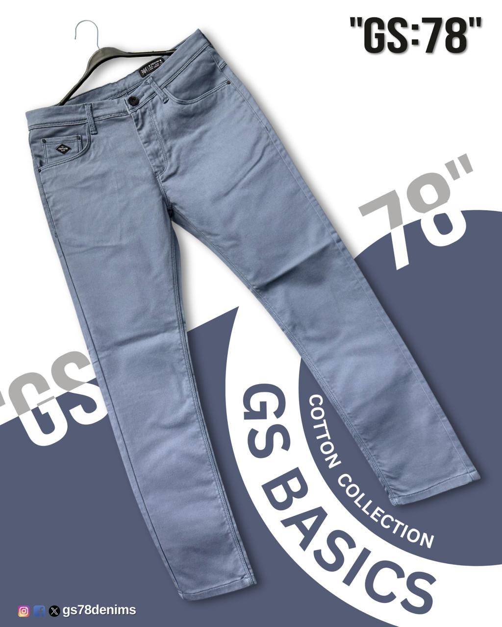 GS:78 Cotton Collection Men's Slim Fit Jeans – Available in 18 Colors