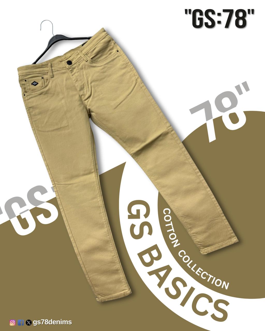 GS:78 Cotton Collection Men's Slim Fit Jeans – Available in 18 Colors