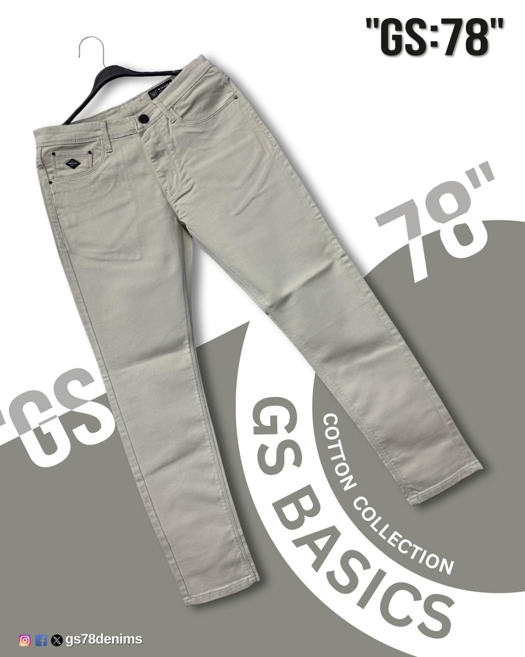 GS:78 Cotton Collection Men's Slim Fit Jeans – Available in 18 Colors