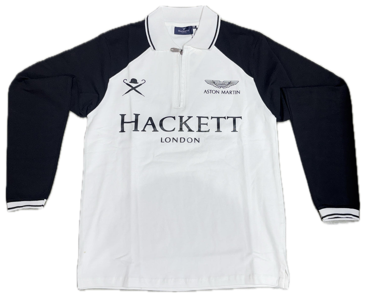 Hackett London x Aston Martin Racing Long-Sleeve Half-Zip Polo