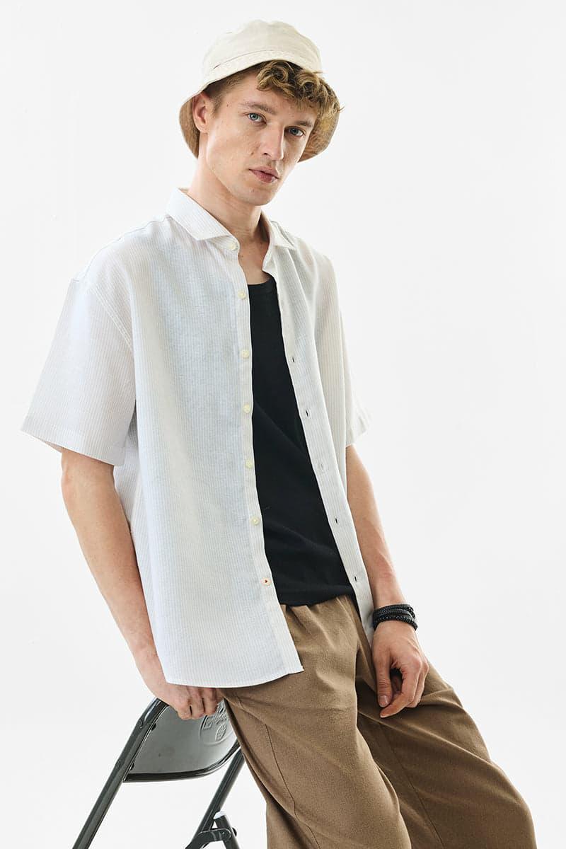 Pastel Mint Casual Half-Sleeve Shirt – Summer Breeze Edition