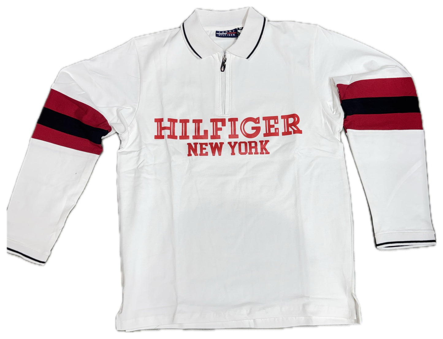 Tommy Hilfiger Inspired | "HILFIGER NEW YORK" Half-Zip Polo T-Shirt