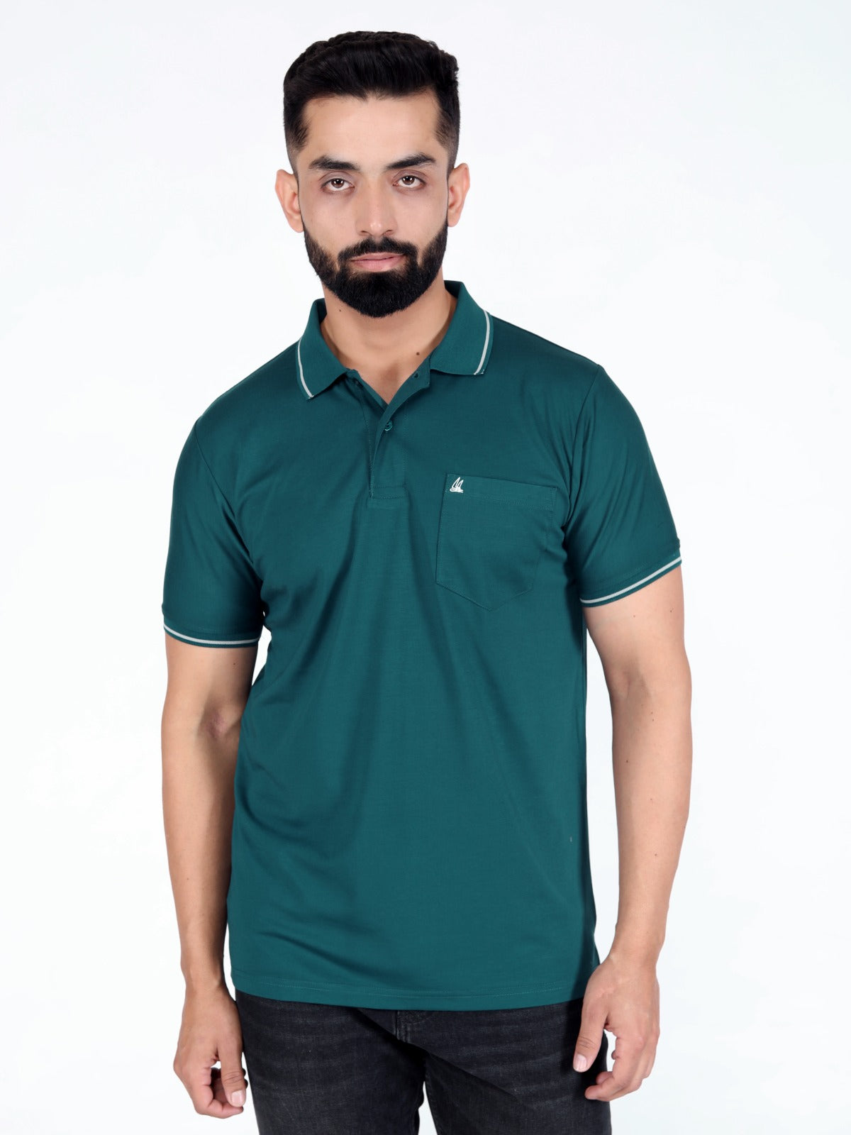 Men's Rich Brown Polo T-Shirt with Pocket | Soft Cotton Blend | Casual & Smart Look