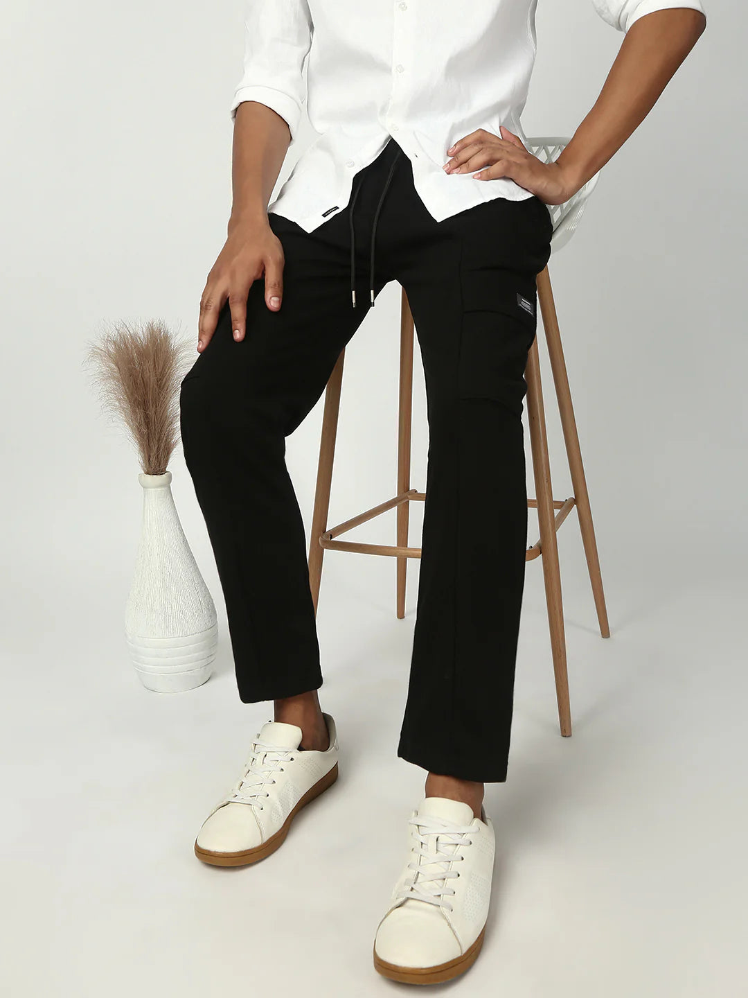 Necked  Loopknit Black Relax Lower