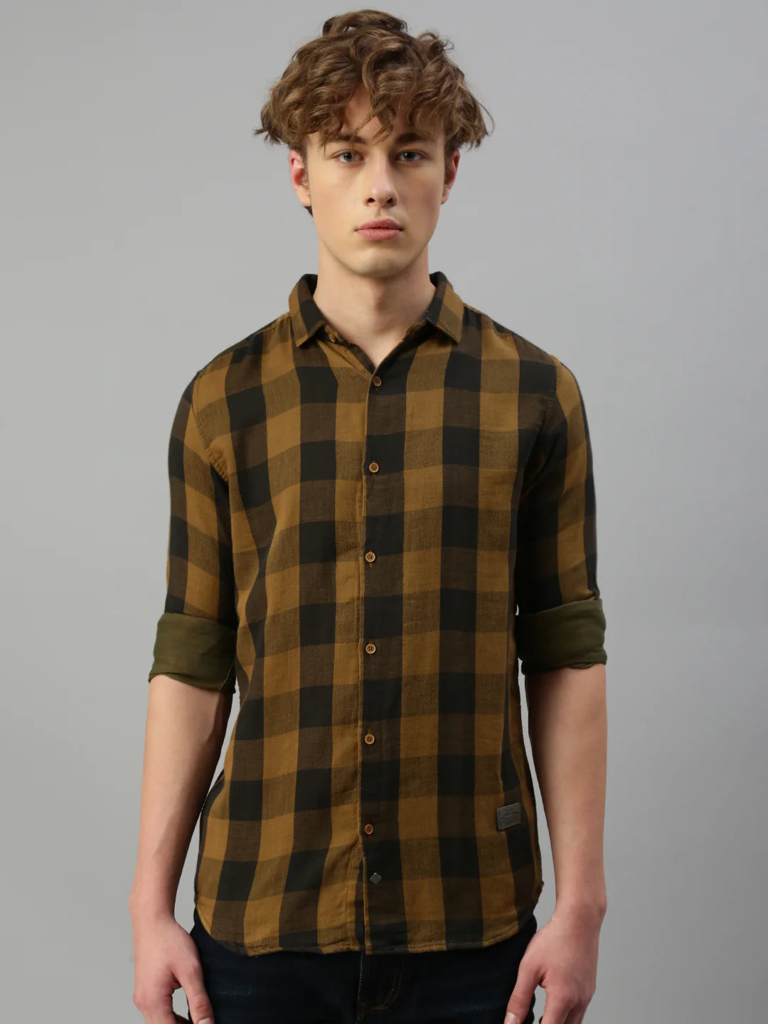 Necked  Checks Double Cloth Cotton Slim-fit Shirt Without Pocket Checks Double Cloth Cotton Slim-fit Shirt Without Pocket Checks Double Cloth Cotton Slim-fit Shirt Without Pocket Checks Double Cloth Cotton Slim-fit Shirt Without Pocket