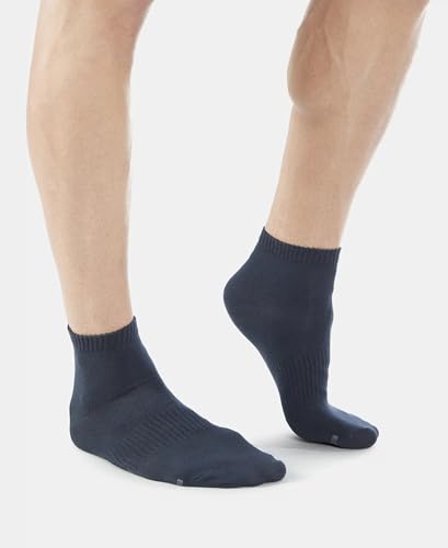 Jockey 7106 Men's Compact Cotton Stretch Ankle Length Socks With Stay Fresh Treatment