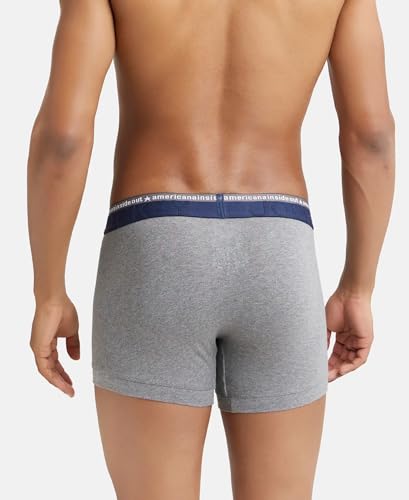 Jockey US60 Men's Super Combed Cotton Elastane Stretch Solid Trunk with Ultrasoft Waistband