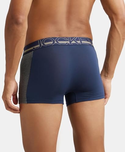 Jockey US21 Men's Super Combed Cotton Elastane Stretch Solid Trunk with Ultrasoft Waistband